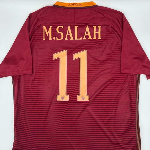 Salah #11 Roma 2016/2017 Home ORIGINAL Nike Rare Soccer Jersey (XXL) - Picture 1 of 9